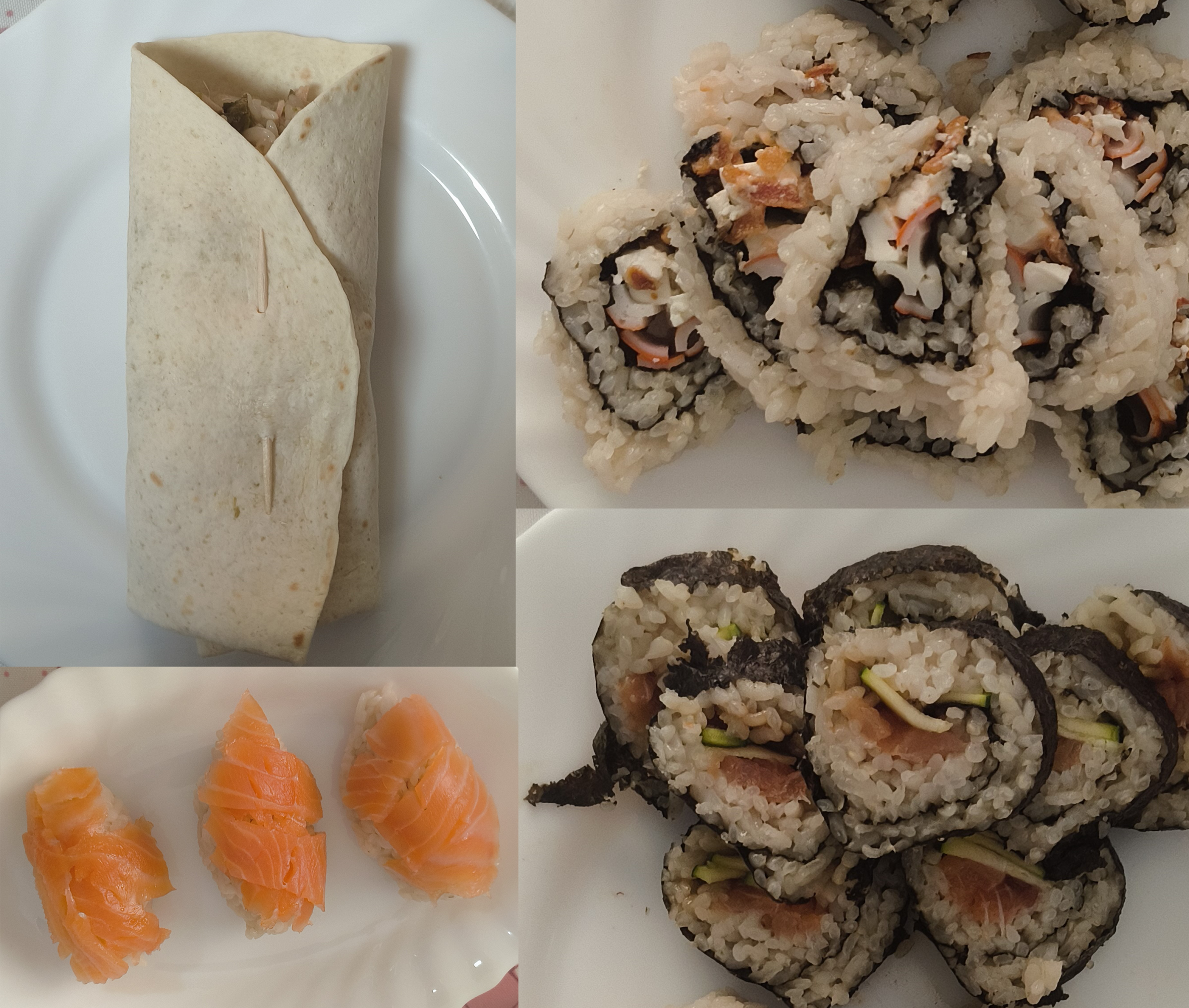 «Sushi» casero y variantes